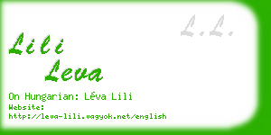 lili leva business card